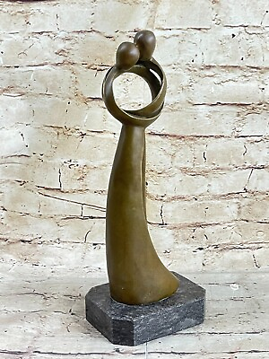 #ad Genuine 100% Real Bronze Modern Art Deco Bronze Sculpture Endless Love Gift Sale