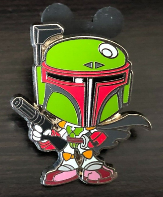 #ad Disney Pin 108552 Cute Star Wars Boba Fett stylized bounty hunter mandallorian