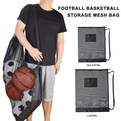 #ad Outdoor Soccer Football Large Ball Shoulder Carrying Bag Waterproof Storage Bag
