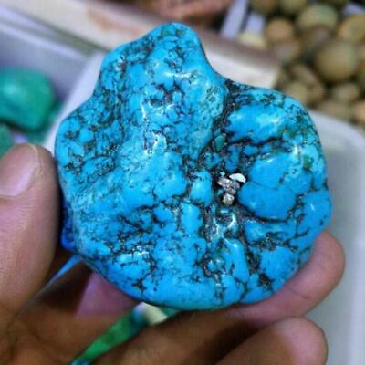 #ad 1 Natural Turquoise Rough Gemstone Blue Crystal Turquoise Loose Stone BEST