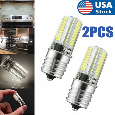#ad 2x E17 LED Bulb Microwave Oven Light Dimmable 4W Natural White 6000K Light US