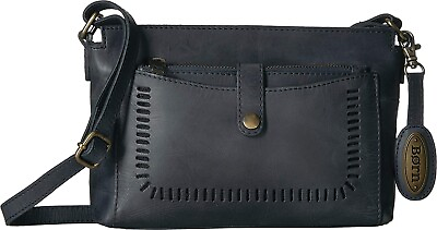 Born Morton 187039 Womens Leather Crossbody Handbags Dark Mineral Blue $99.00