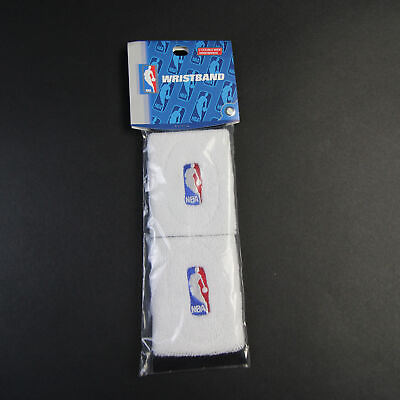 #ad NBA Wristband Unisex One Size White Pack of 2 Sweatband Basketball New with Tags