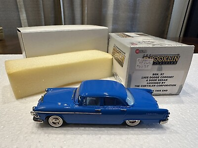 #ad Brooklin Models 1955 Dodge Coronet Blue 4 Door Sedan BRK 97 1:43