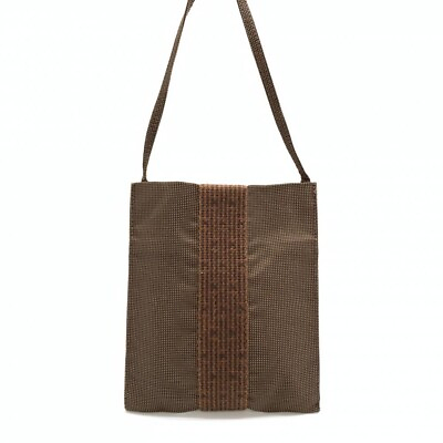 #ad Hermes Ale Line Pochette Shoulder Bag Crossbody Nylon Canvas Brown Discontinued