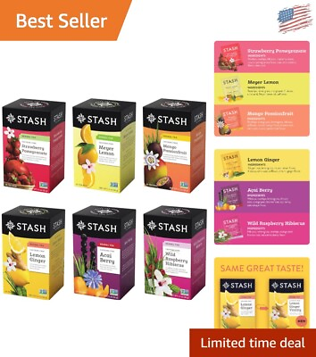 #ad Herbal Tea Variety Pack Fruity Flavors 6 Boxes with 18 20 Tea Bags Each