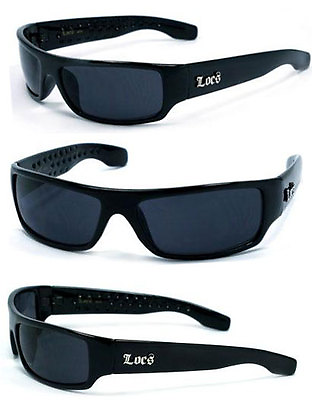 #ad New Locs Men Cholo UV400 Sunglasses S. Black Black LC11