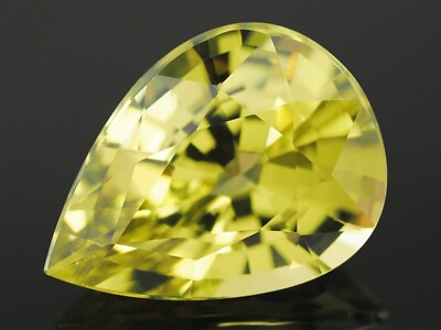 #ad NATURAL MINE UNHEATED FLAWLESS PEAR GREEN YELLOW SAPPHIRE 1.12 CTS.