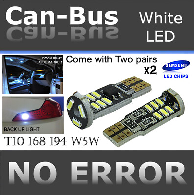 #ad 2 pair T10 Samsung 15 LED Chips Canbus White Fit Front Parking Light Lamps J793