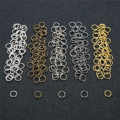 #ad 200pcs Metal Iron Jump Rings 4 5 6 8 10mm Open Jump Connectors Ring Jewelry Maki