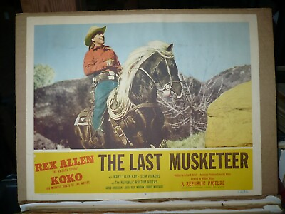#ad THE LAST MUSKETEER orig 1952 LC #6 Rex Allen astride Koko