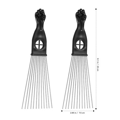 #ad Metal Hairdressing Pick Comb for Curly Hair 2pcs Set