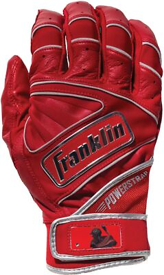 #ad Franklin Powerstrap Chrome Batting Gloves Pair Red L
