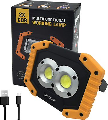#ad LED Work Light 20W Portable Lighting IP65 Waterproof Emergency Lamp Job Site Li