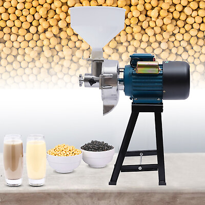 #ad Wet Grain Grinder Maker Machine 2200W Grain Mill Grinding Feed Crusher 1400R MIN