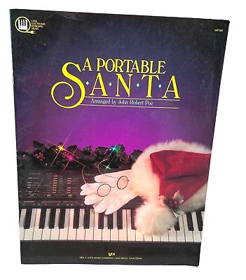 #ad Christmas Carols Piano Songbook Sheet Music A Portable Santa 1989 11 Songs