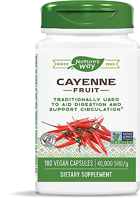 #ad Cayenne Pepper Used to Aid Digestion and Support Circulation 180 Capsules