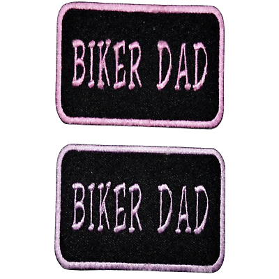 #ad Biker Dad Proud Dad Set art clothes iron sew on Embroidered Patch applique