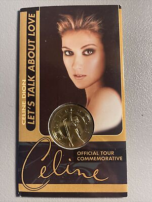 #ad Celine Dion Let#x27;s Talk About Love Golden Coin Official Tour Commemorative 1998