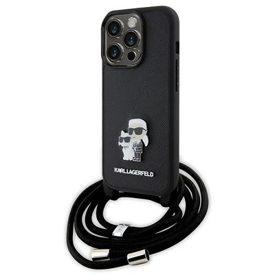 Case Karl Lagerfeld Hardcase Crossbody for iPhone 15 Pro Black