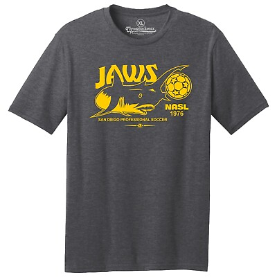 #ad San Diego Jaws 1976 Logo NASL Soccer TRI BLEND Tee Shirt