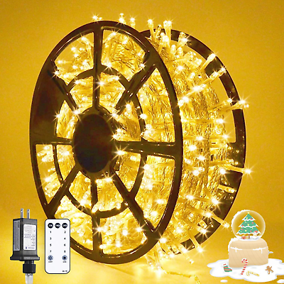 #ad 168FT 600 LED Christmas Lights Outdoor Waterproof 8 Modes Indoor Chris