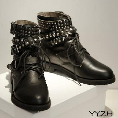 #ad Women#x27;s Gothic Buckle Strap Lace Up Rivet Studded Punk Ankle Boots Chic Fashion