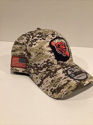 #ad Chicago Bears New Era 39THIRTY Salute To Service Hat Cap Medium Large New