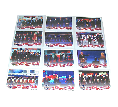 #ad Decision 2016 Complete DEBATE MOMENTS Political Trading Cards Set Donald Trump