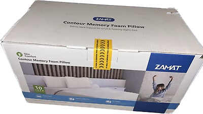 #ad ZAMAT Contour Memory Foam Pillow for Neck Pain Relief Adjustable Ergonomic KING