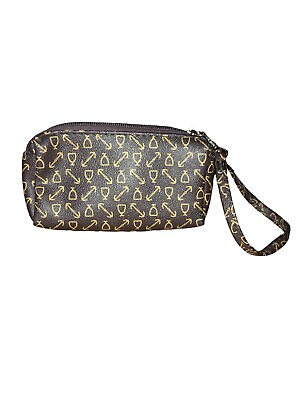 #ad small 3 zipper pouch wristlet purse bag
