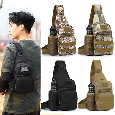#ad Outdoor Tactical Sling Bag Compact Cross body Concealed Carry Shoulder Backpack