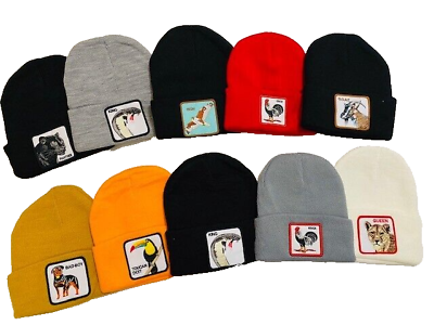 #ad Animal Farm Beanie Winter Knit Warm Cuffed Hat Toque 25 styles for Men and Women