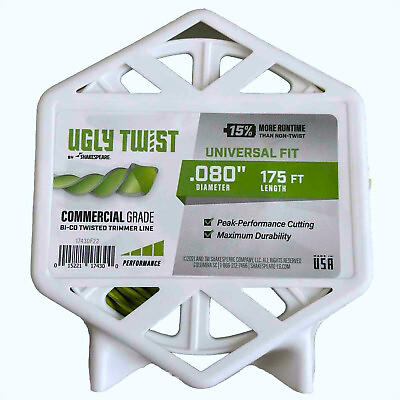 #ad Ugly Twist .080quot; Diameter x 175#x27; Ft Commercial Grade Bi Co Twisted Trimmer Line