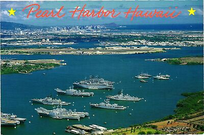 #ad Vintage Postcard 4x6 Pearl Harbor Oahu Hawaii.