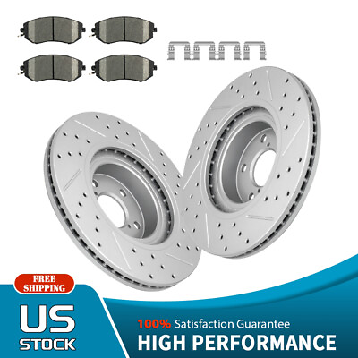 #ad 293mm Front Drilled Slotted Rotors Brake Pads for Subaru Outback Legacy Impreza