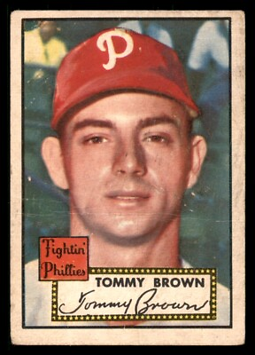 #ad 1952 Topps Tommy Brown Short Print SP Semi High Number #281 Fair