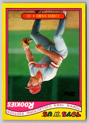 #ad 1991 toys r us Chris Sabo #22 Cincinnati Reds Baseball Card