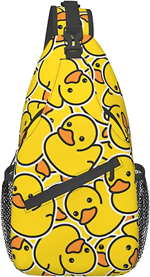 #ad Unique Rubber Duck Sling Bag Crossbody Backpack for Men Women a Bunch of...
