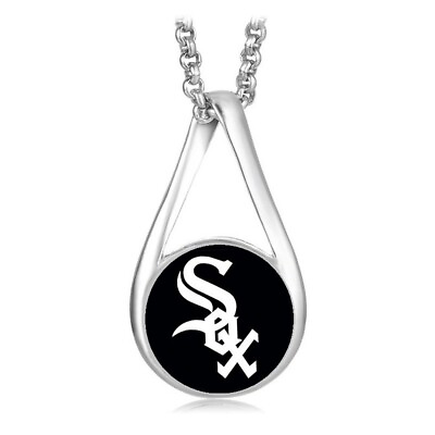 #ad Chicago White Sox Womens Sterling Silver Chain Necklace With Pendant D28