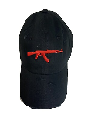 #ad Dad Hat With Ak47 Gun Logo Embroidery Adjustable Cap For Men And Women New