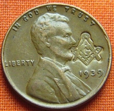 WWII 1939 OLD VINTAGE FREEMASON MASONIC COIN $9.50