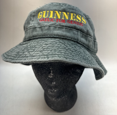 #ad Guiness Beer GAELIC FOR GENIUS Bucket Hat Unisex Green Heavy Weight OTTO CAP