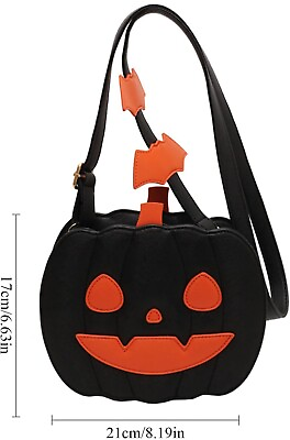 #ad Lolita Halloween Pumpkin Crossbody Bag Cute Girls Novelty Handbag