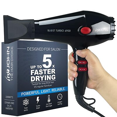 #ad Professional Ionic Salon Hair Dryer 2200W Powerful Hair Blow Dryer 5X Fast ...