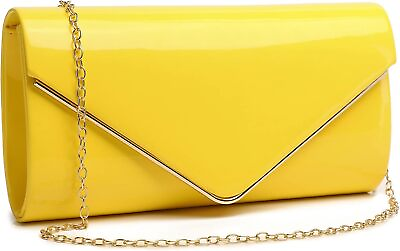 #ad Patent Leather Envelope Clutch Womens Evening Handbag Stylish Shoulder Bag Purse