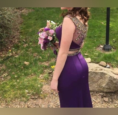 #ad Purple Prom Dress