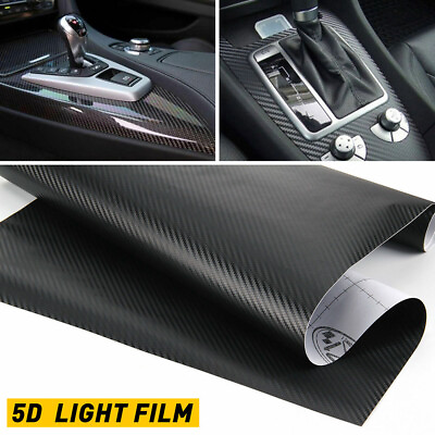 #ad 5D Car Carbon Fiber Vinyl Sheet Wrap Roll Film Sticker Paper Decal Waterproof