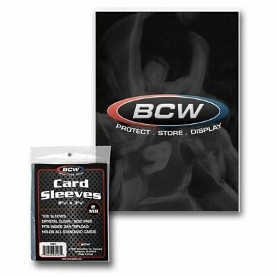 #ad 4 Packs 100 BCW Penny Card Soft Sleeves for Standard Sized Cards = 400 Sleeves