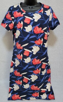#ad Dress Size S OR M Womens Blue Red White Floral